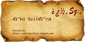 Öhl Szilárd névjegykártya